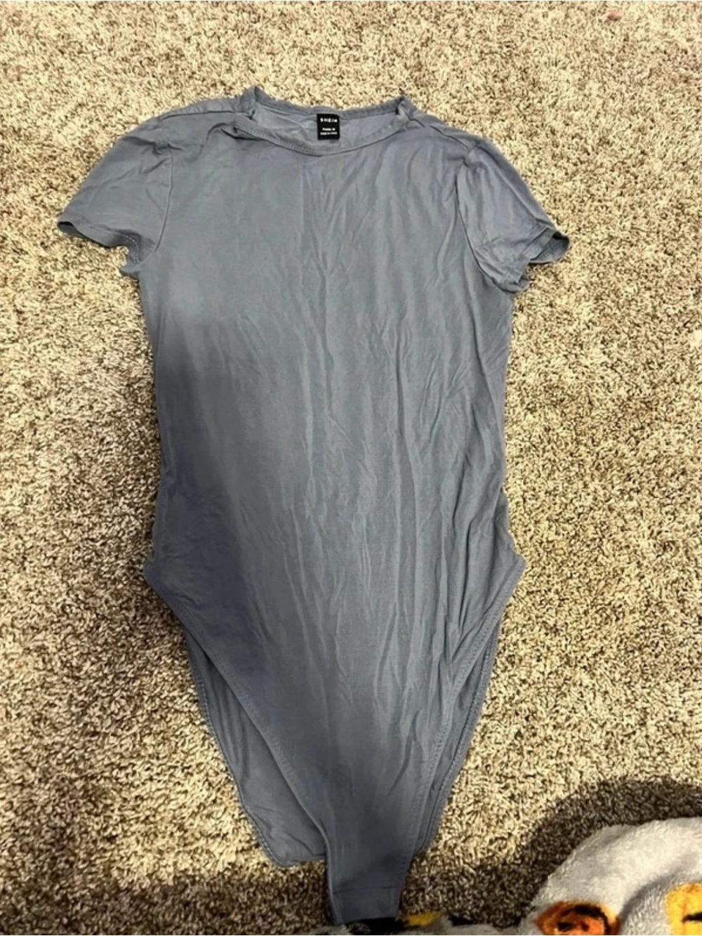 SHEIN Slate Blue Short Sleeve Bodysuit